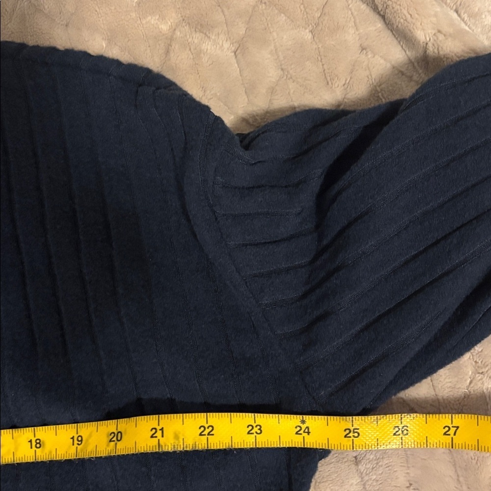 SHEIN Frenchy Blue Large Ribbed knit mock neck pullover Sweater - Picture 9 of 13